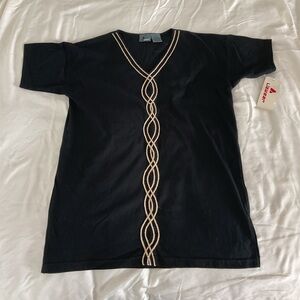 Lizwear Women’s Neutral Necessities Black V-neck Size S Shirt